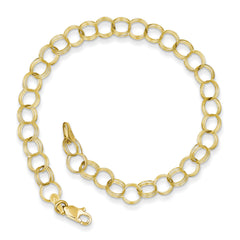 10K Triple Link Charm Bracelet