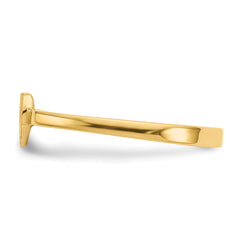 10K Heart Signet Ring - 4