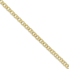 10K Solid  Double Link Charm Bracelet