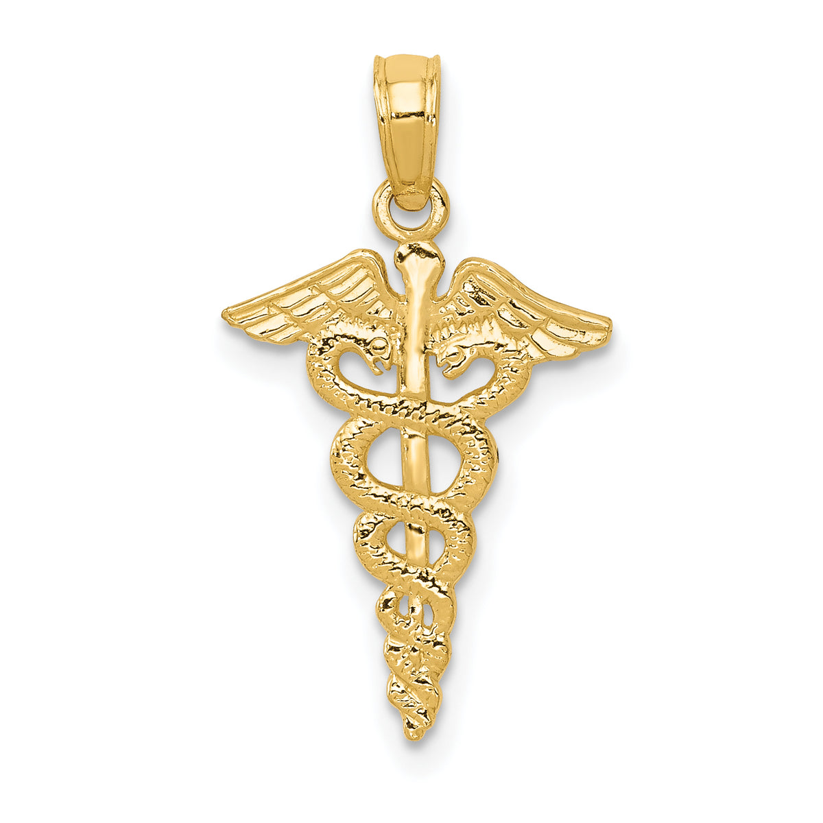 10k Caduceus Pendant