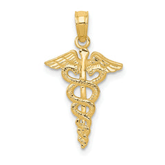 10k Caduceus Pendant