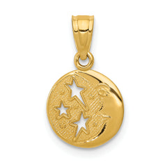 10k Moon & Stars Pendant