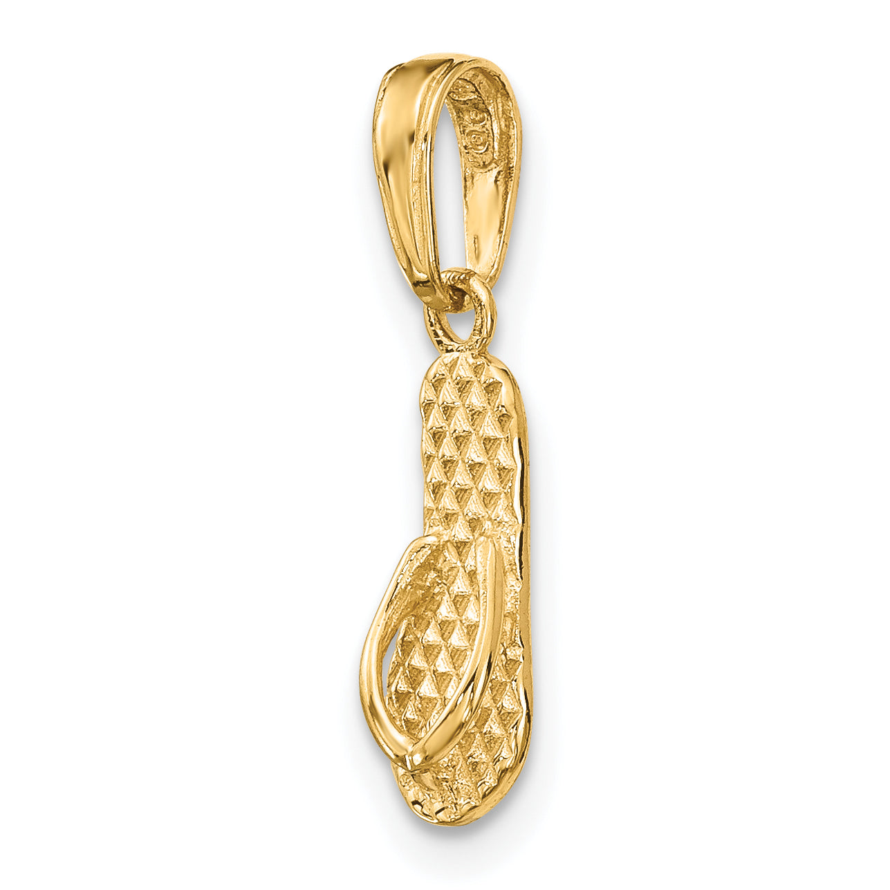 10K 3-D Hawaii Flip-Flop Pendant