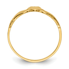 10k Polished Ladies Claddagh Ring - 6