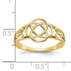 10k Polished Ladies Celtic Knot Ring - 6