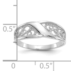 10K White Gold Filigree Ring