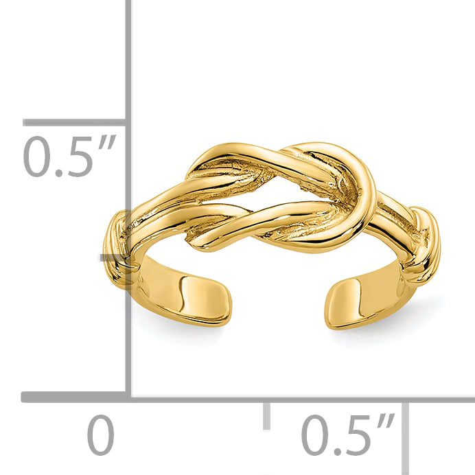 10K Love Knot Toe Ring