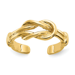 10K Love Knot Toe Ring