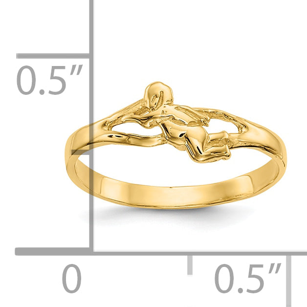 10K Angel Baby Ring