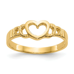 10k Heart Child's Ring