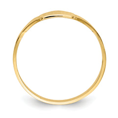 10k Polished Square Child's Signet Ring - 4