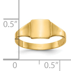 10k Polished Square Child's Signet Ring - 4