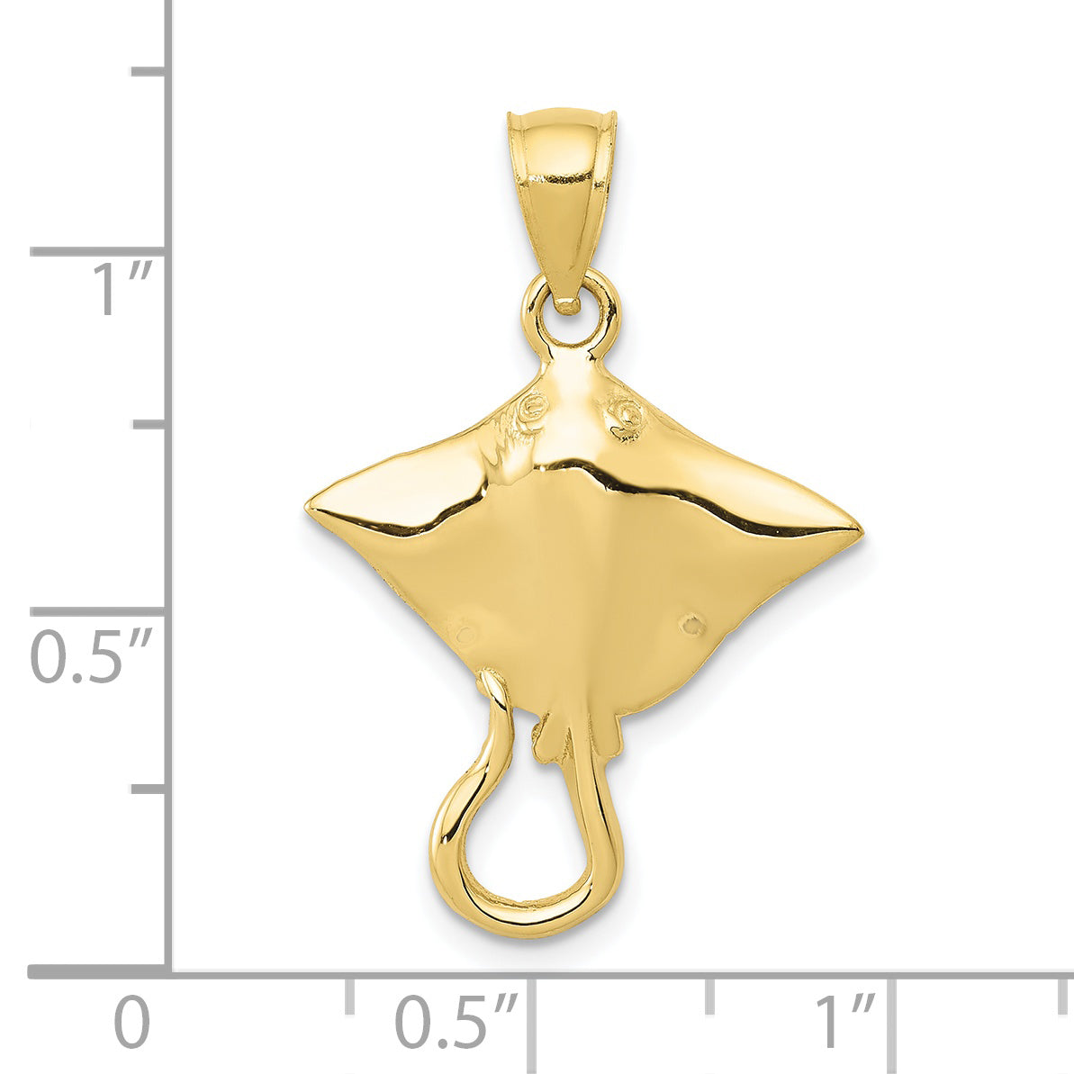 10K Stingray Pendant