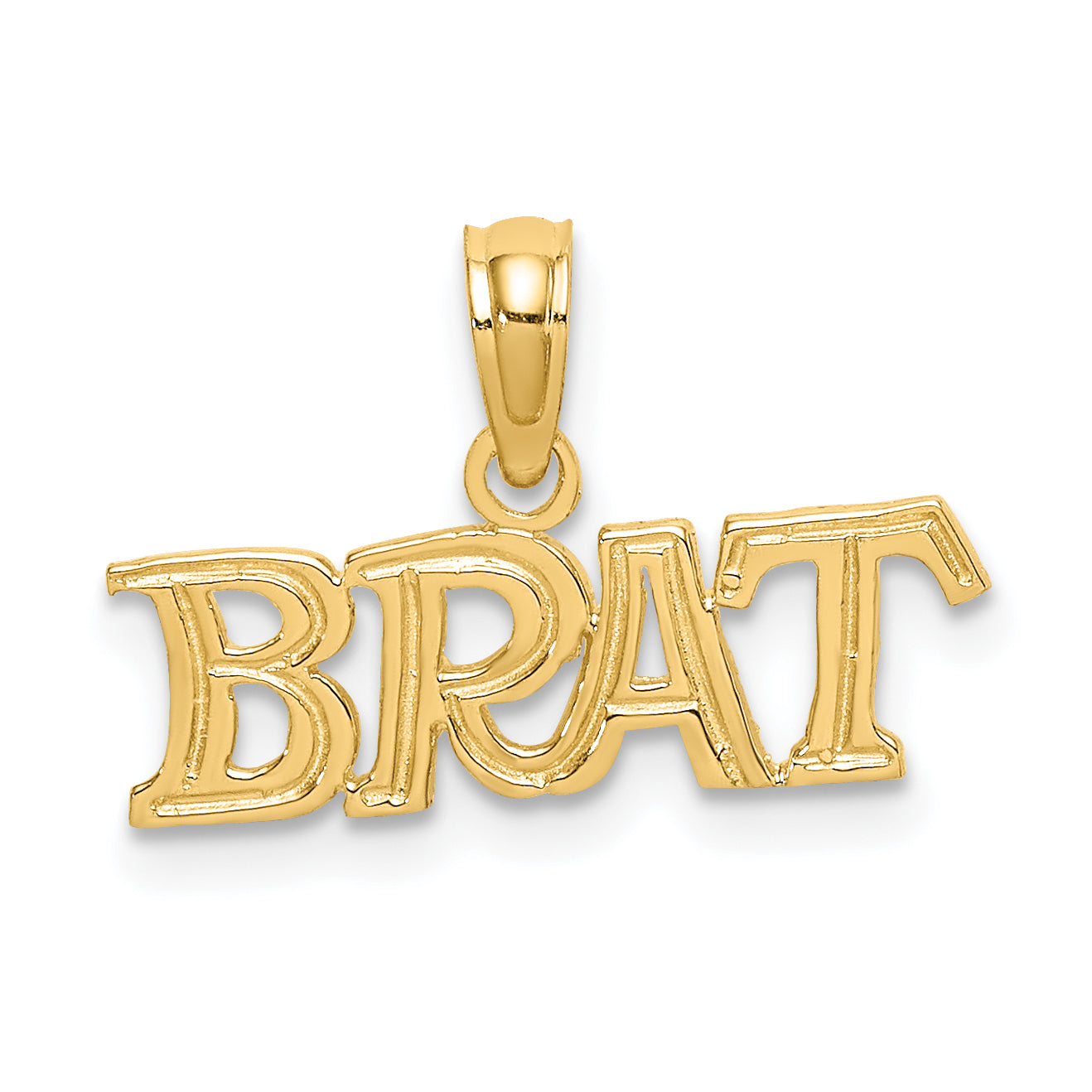 10K Polished BRAT Charm