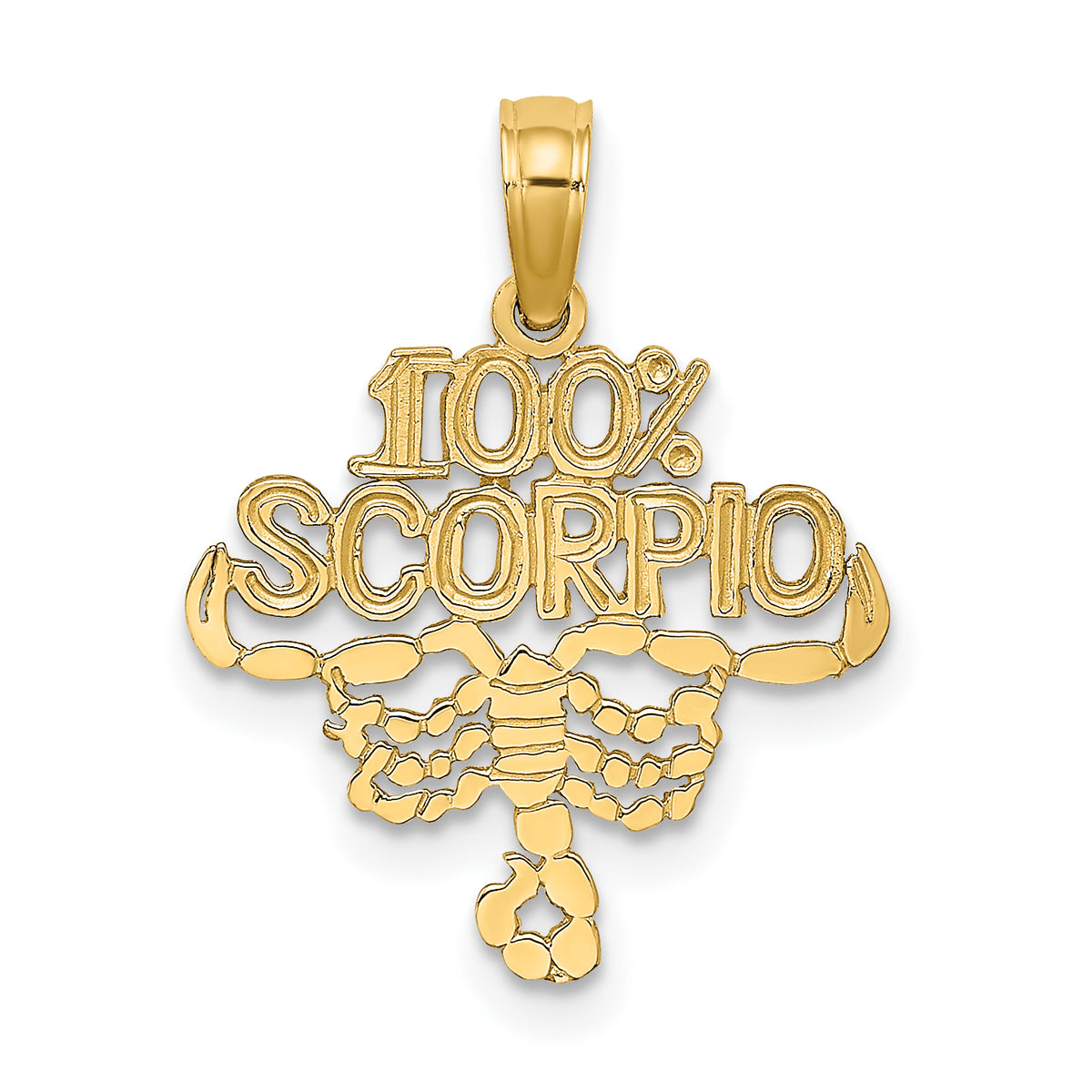 10K 100% SCORPIO Zodiac Charm