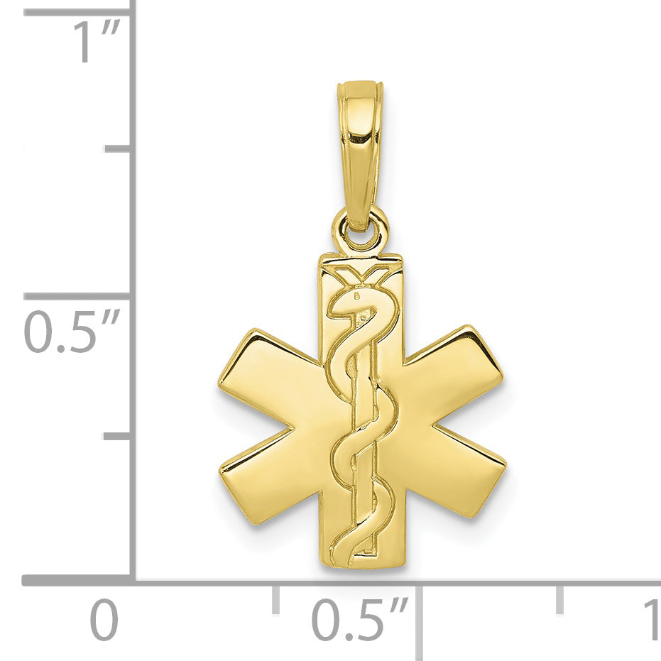 10K Paramedic/EMT Symbol Pendant