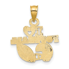 10K I HEART FOOTBALL Charm