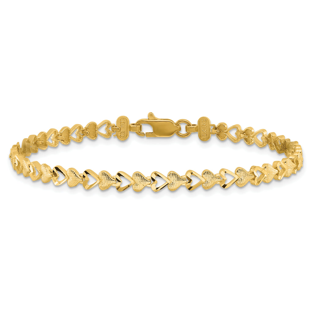 10k Heart Bracelet