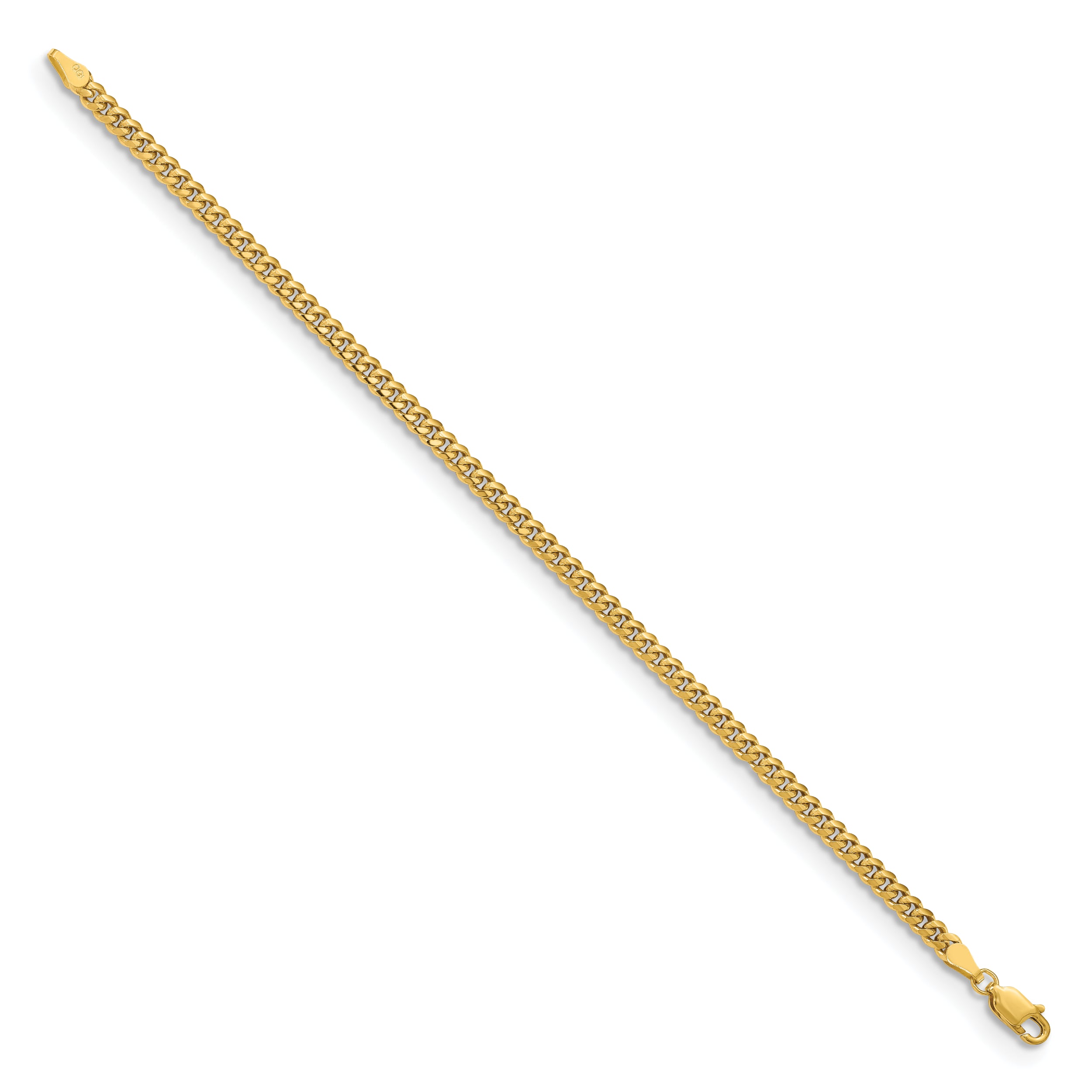 10K 3.5mm Solid Miami Cuban Chain - 7