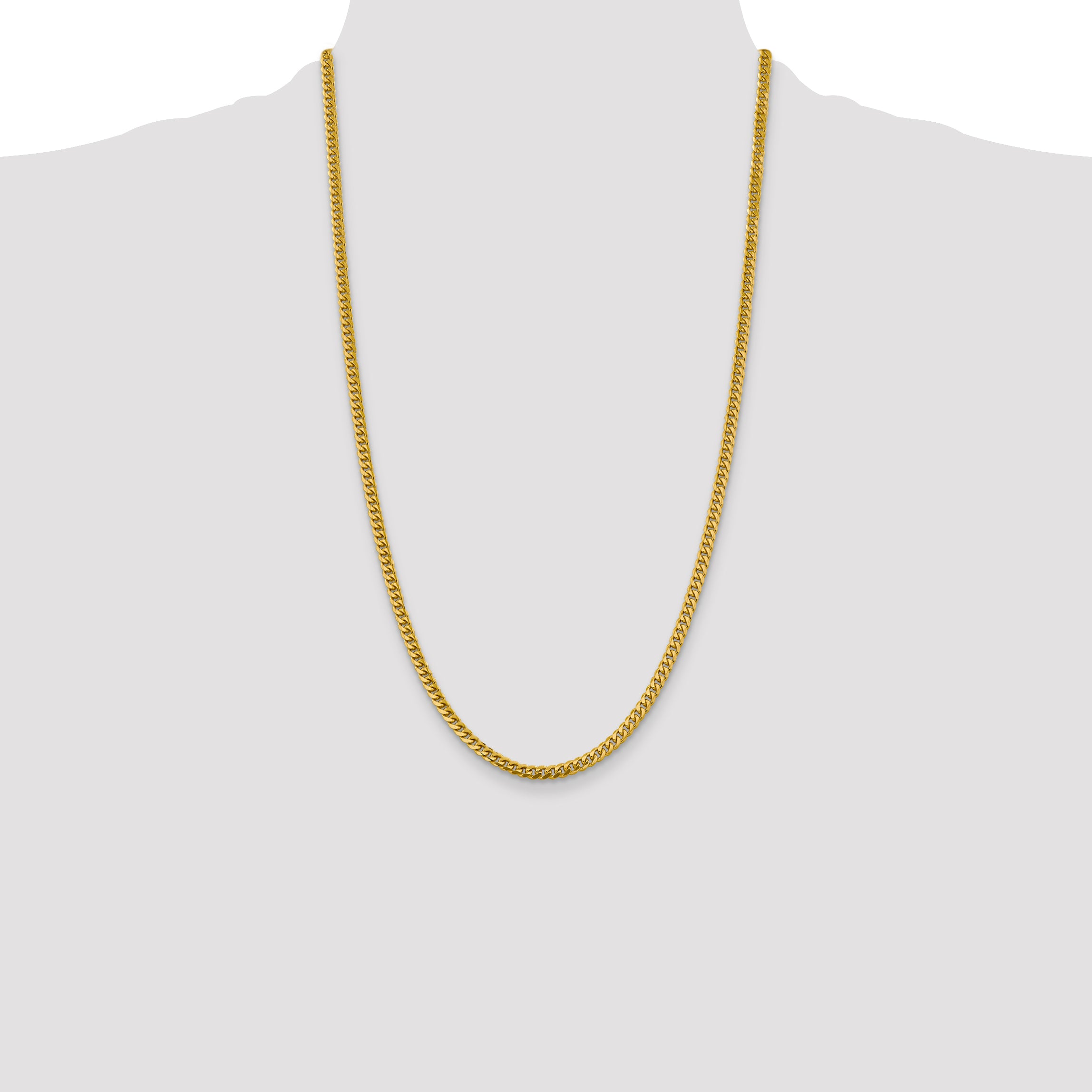 10K 4.25mm Solid Miami Cuban Chain