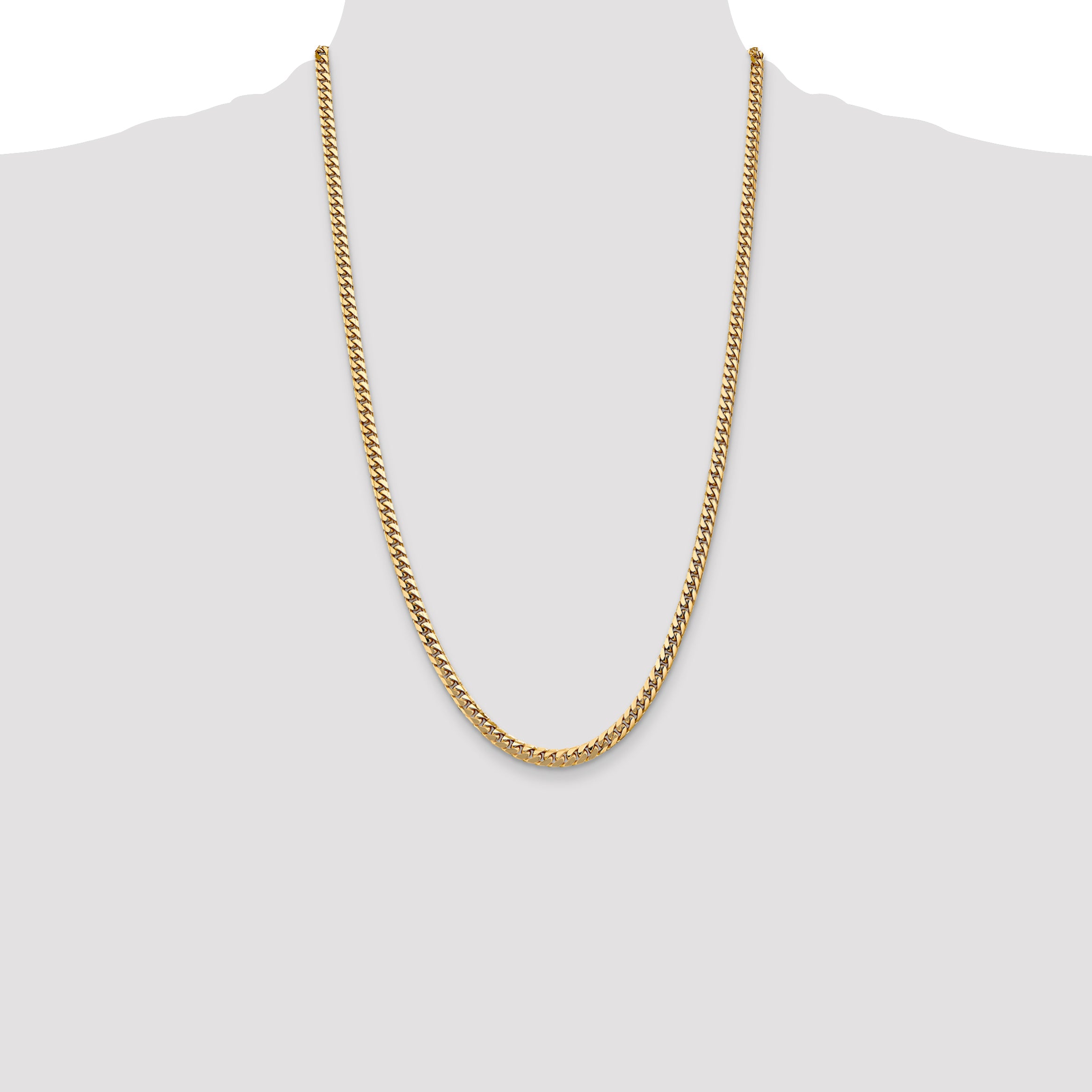 10K 4.3mm Solid Miami Cuban Chain