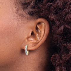 10k Diamond Fascination Hinged Hoop Earrings