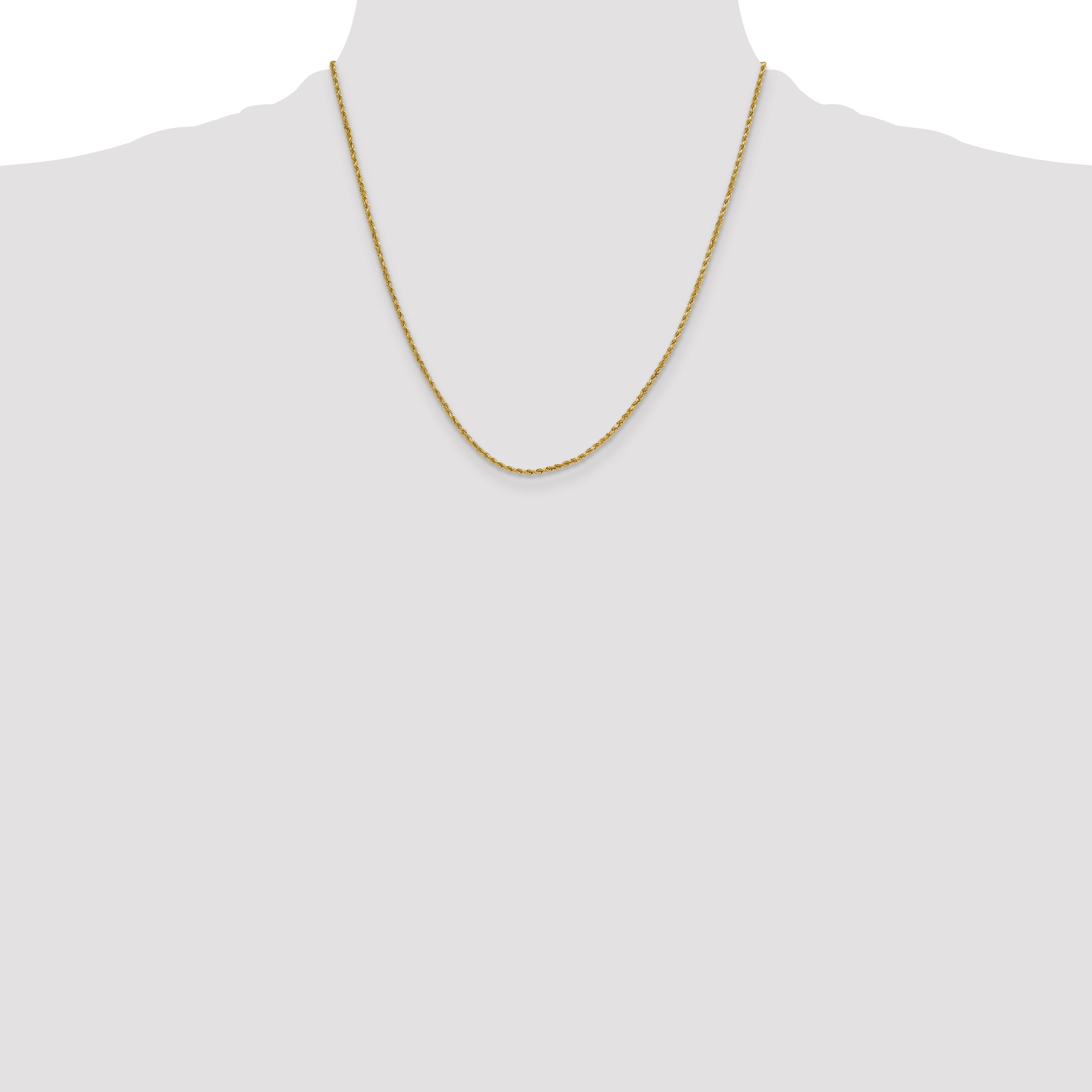 10k 2mm Semi-solid D/C Rope Chain