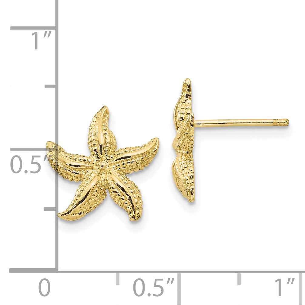 10k Starfish Earrings