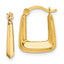 10K Hollow Squared Hollow Hoop Earrings