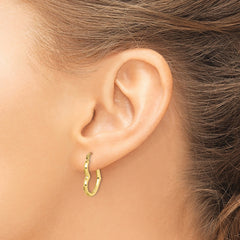 10K Gold Hollow Heart Hoop Earrings with Polished Finish Elegant and Lightweight Design