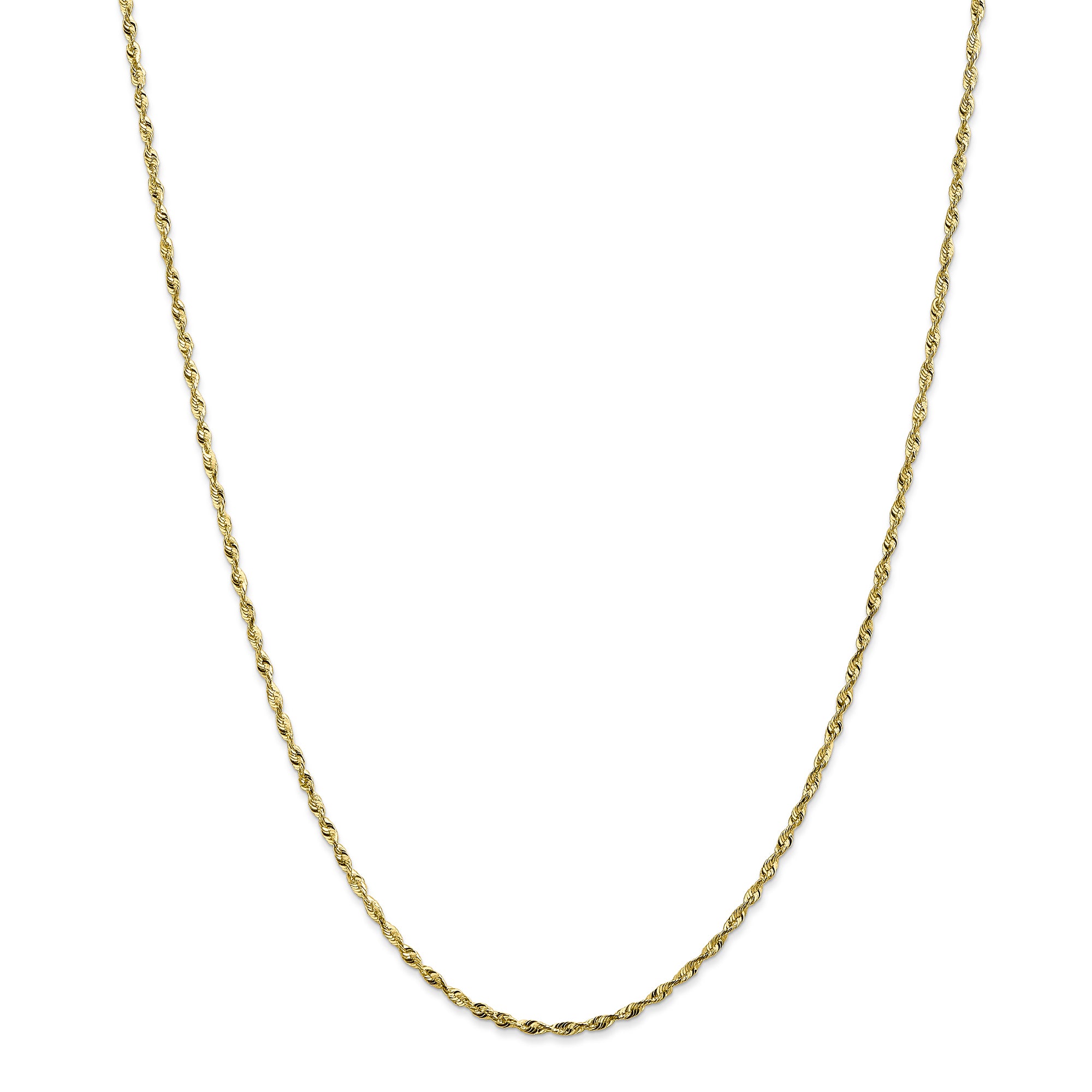 10K 1.8mm Diamond Cut Extra-Lite Rope Chain Main image