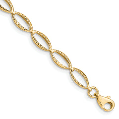 10k Polished Oval Link Bracelet