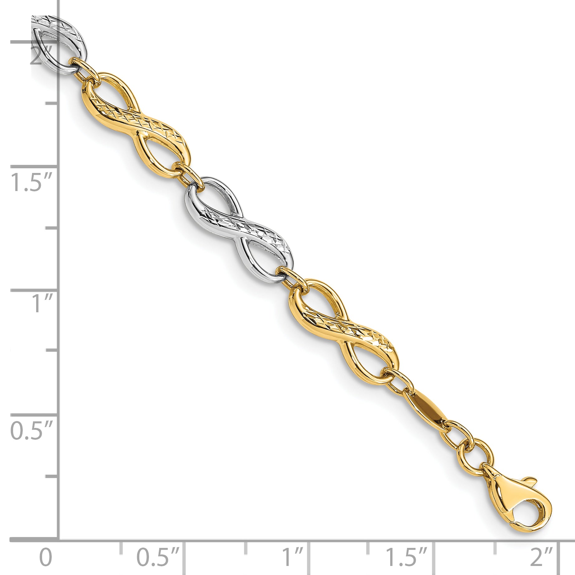 10k Two-tone Infinity Symbol Bracelet