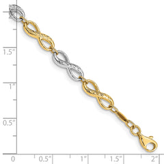 10k Two-tone Infinity Symbol Bracelet