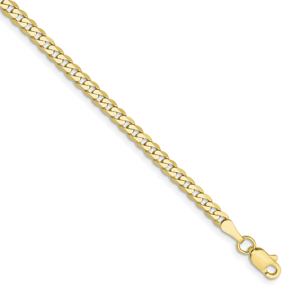 10K 2.9mm Flat Beveled Curb Chain