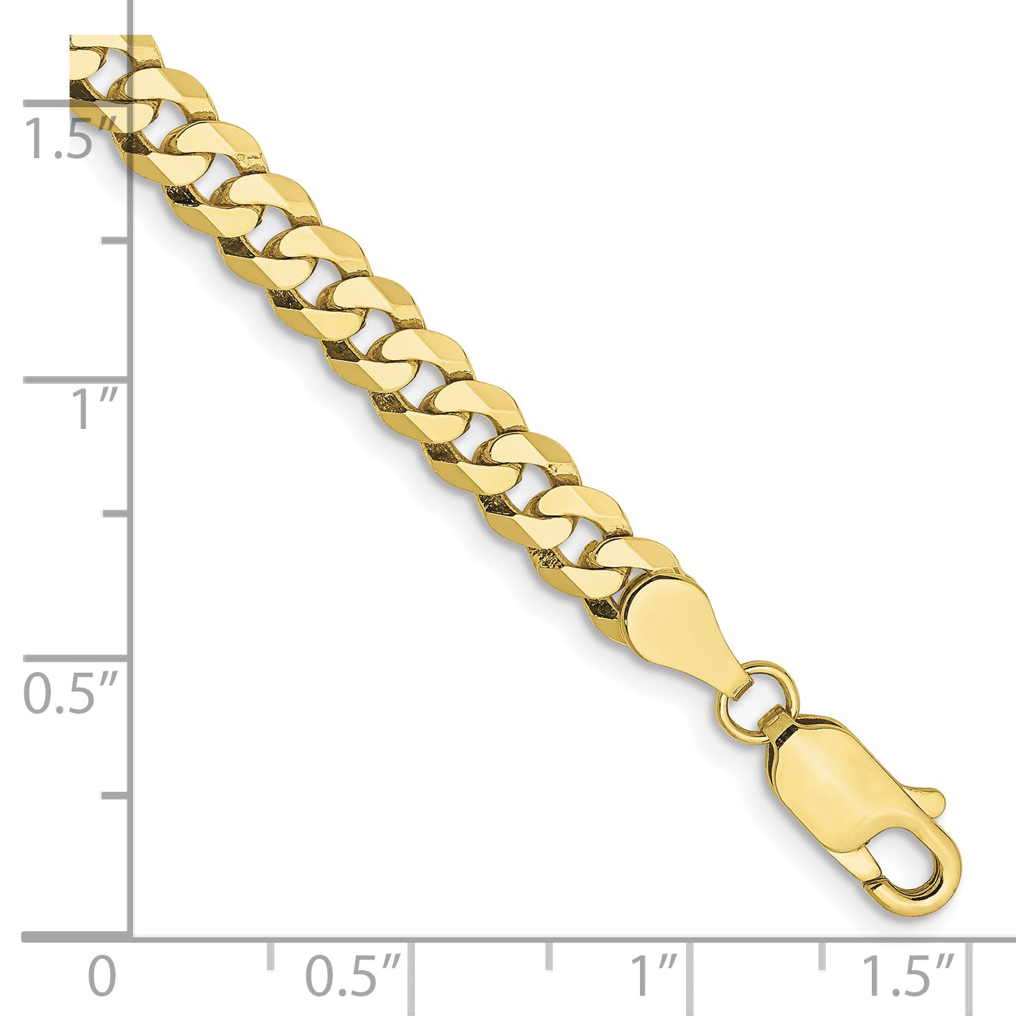 10k 4.75mm Flat Beveled Curb Chain Secondary image