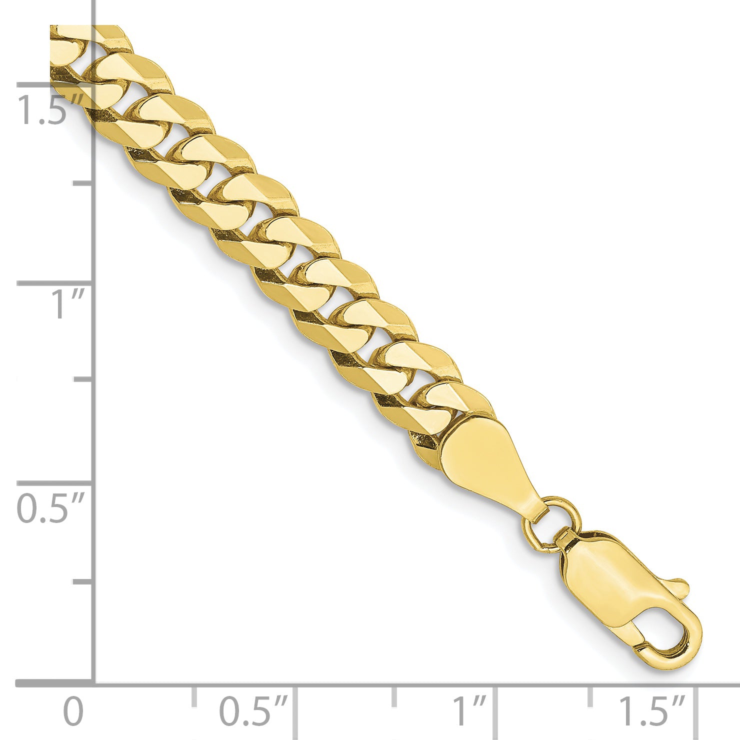 10k 5.75mm Flat Beveled Curb Chain Secondary image