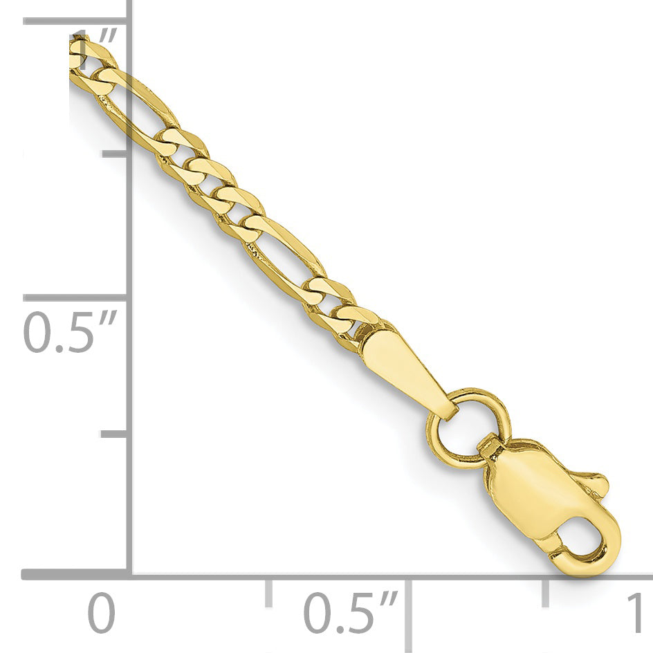 10k 2.2mm Flat Figaro Chain
