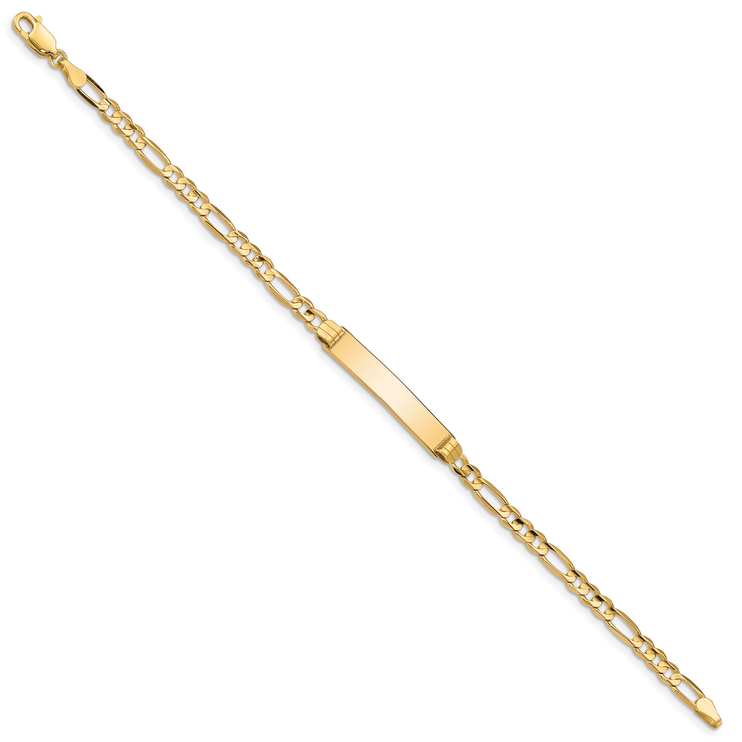 10k Figaro Link ID Bracelet Secondary image
