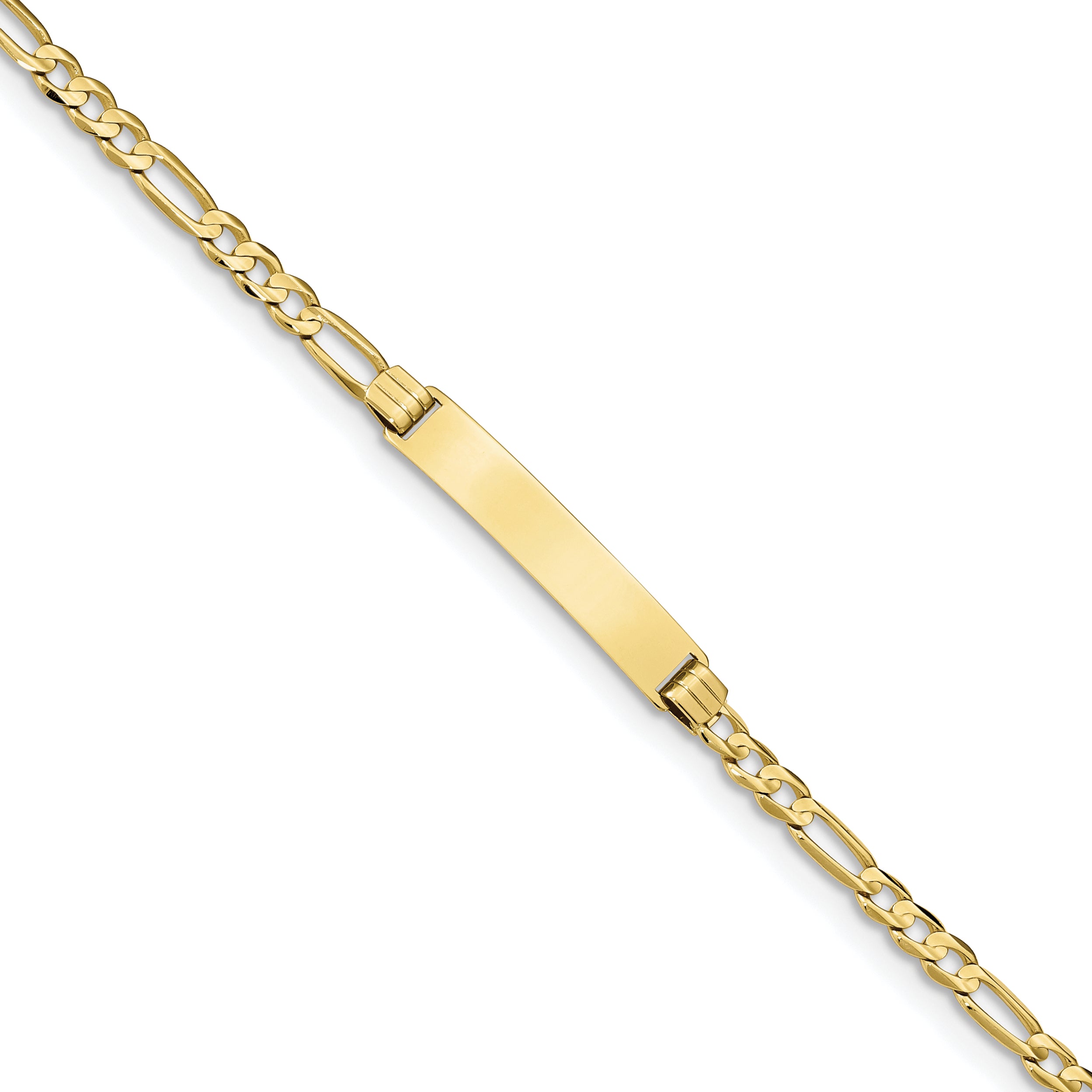 10K Figaro Link ID Bracelet Main image