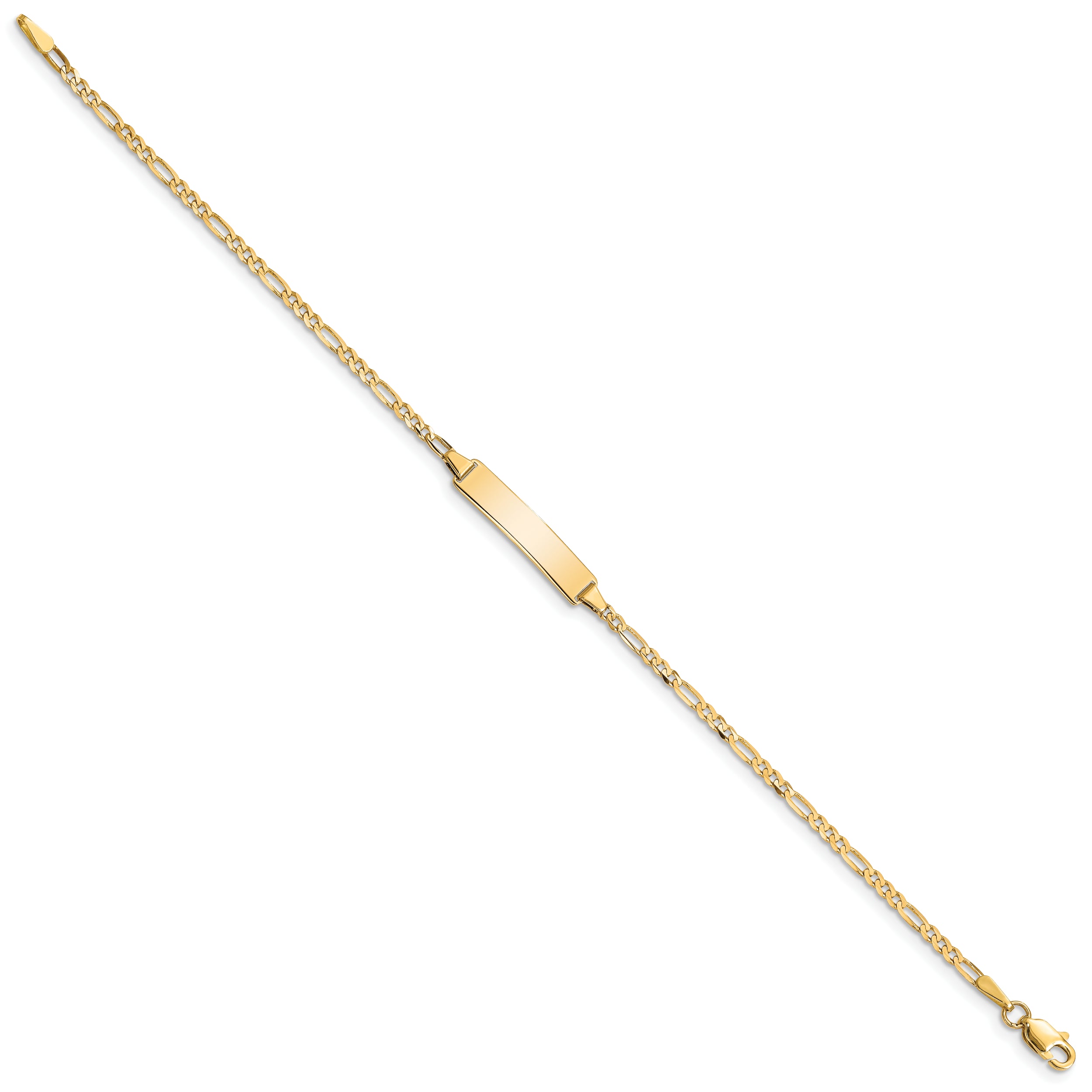 10k Figaro Link ID Bracelet