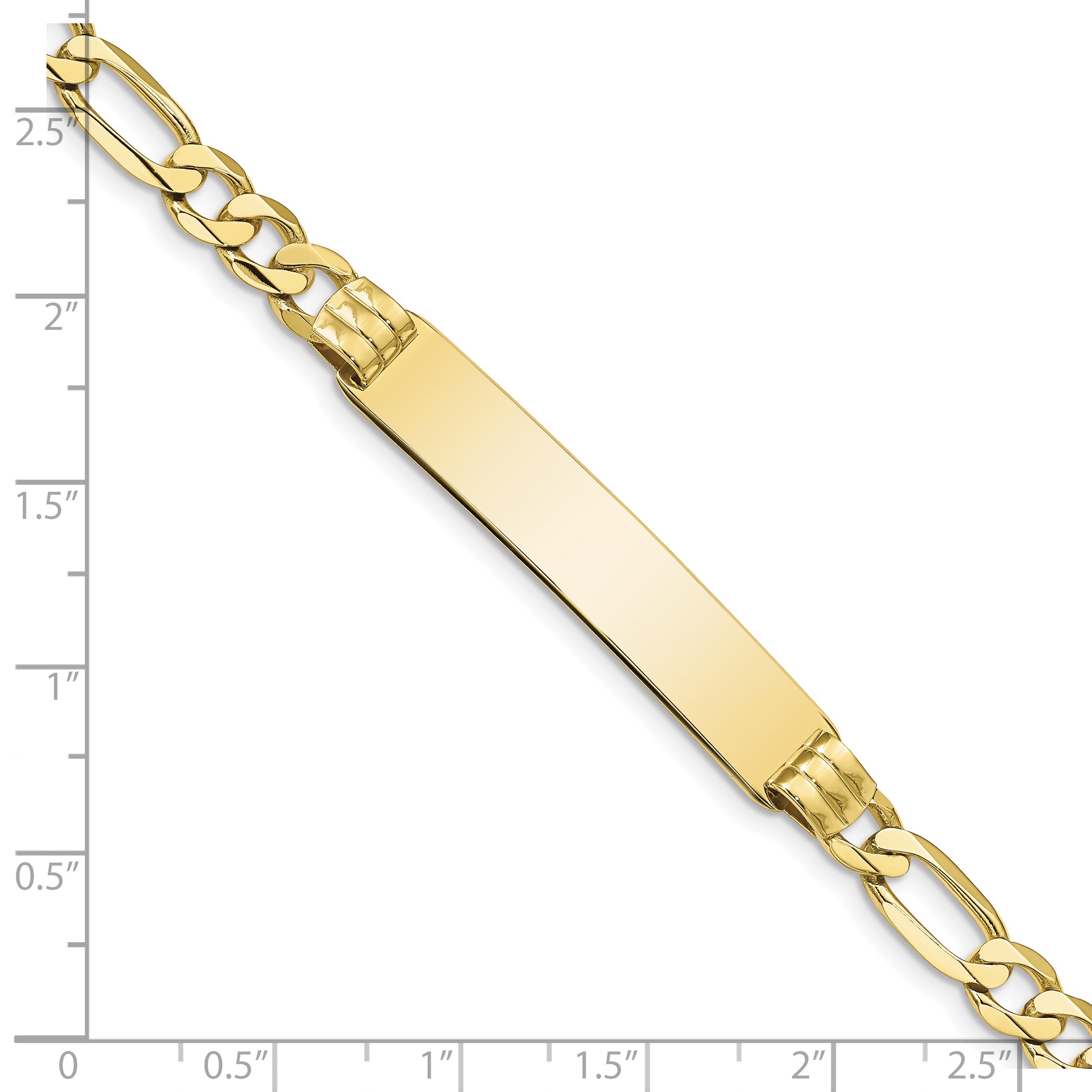 10k Figaro Link ID Bracelet