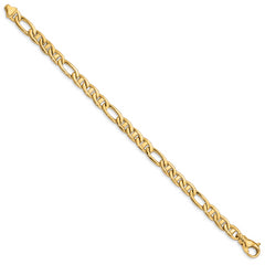 10k 6.5mm Solid Hand-polished 3 & 1 Flat Anchor Chain