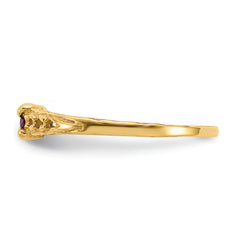 10k Madi K 3mm Ruby Birthstone Baby Ring - 3