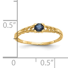 10k Madi K 3mm Sapphire Birthstone Baby Ring