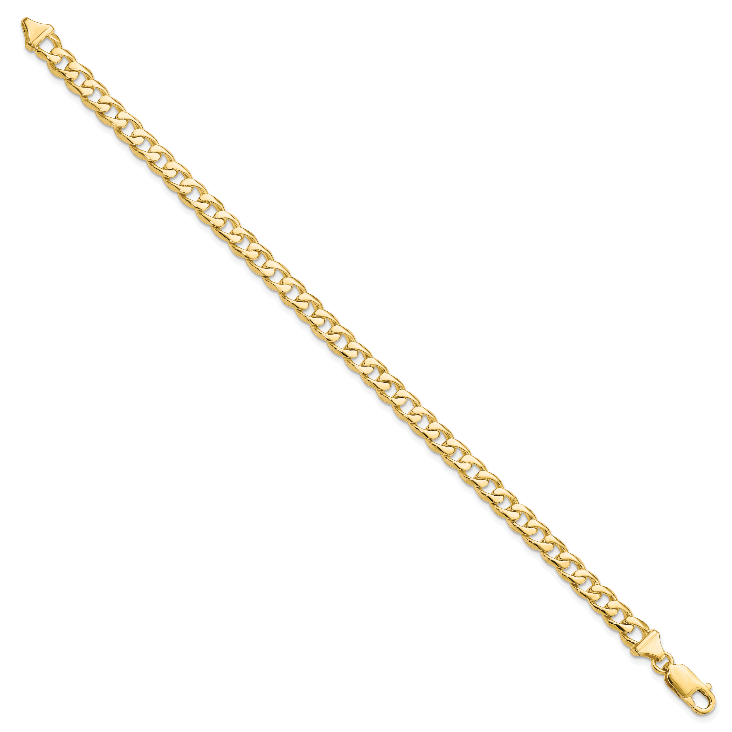 10k 5.8mm Hand-polished Fancy Link Bracelet Secondary image