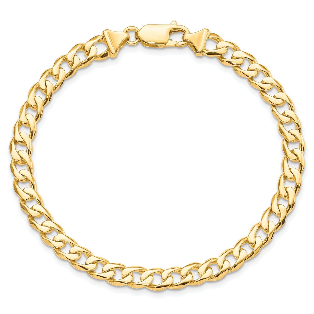 10k 5.8mm Hand-polished Fancy Link Bracelet