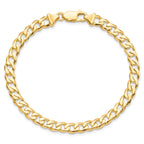 10k 5.8mm Hand-polished Fancy Link Bracelet