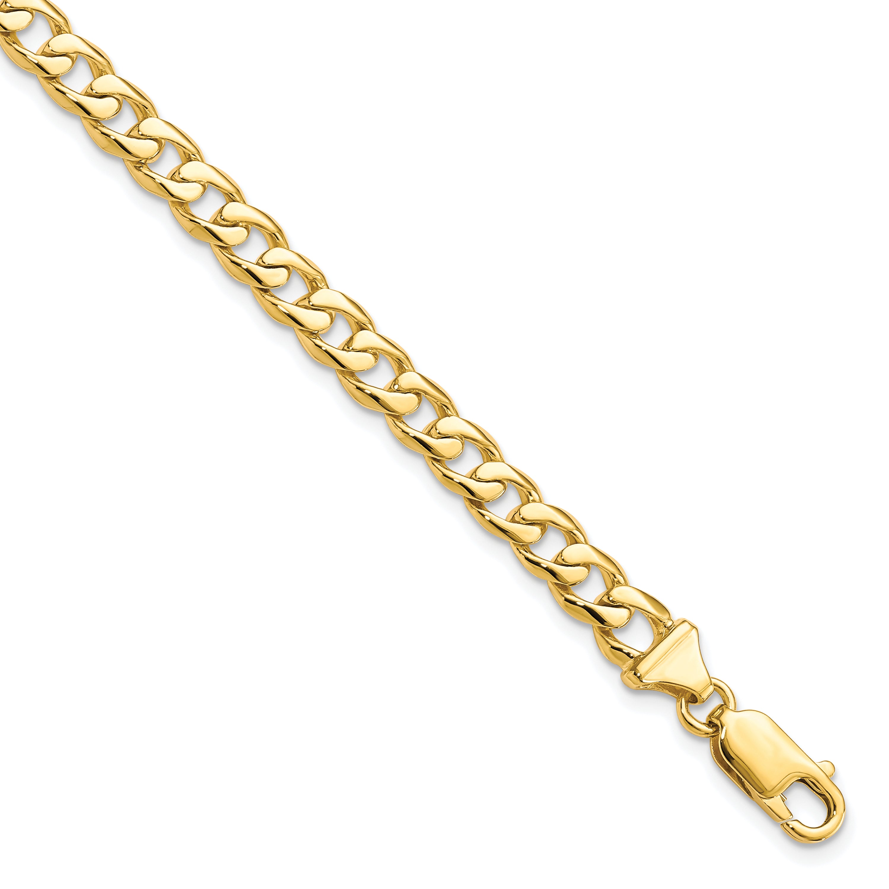 10k 5.8mm Hand-polished Fancy Link Bracelet Main image
