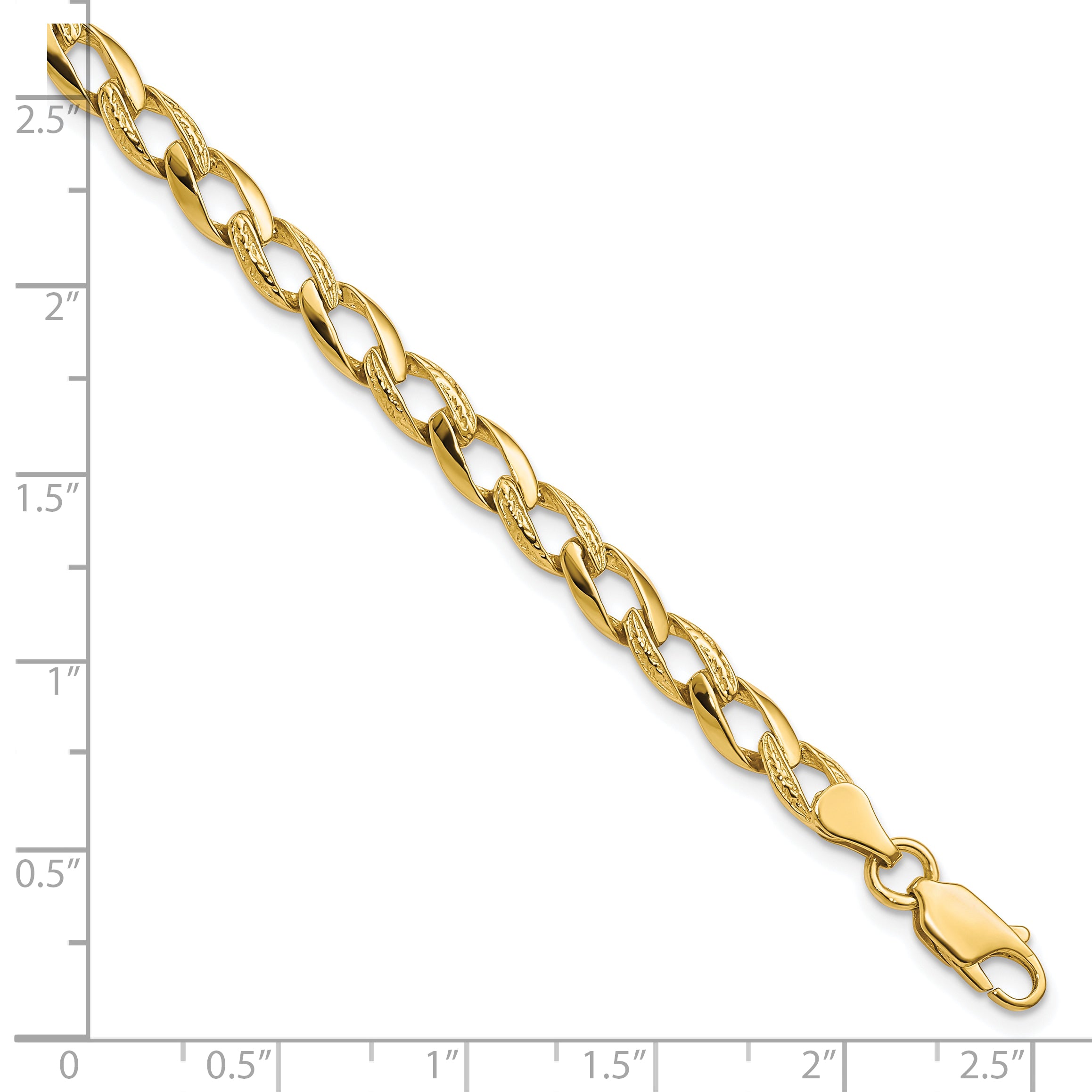 10k Fancy Link Bracelet